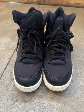 Nike Air Jordan Black High-Top Fashion Sneakers with White platform woman sz 6